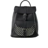 Grafea Checkers Leather Backpack - Black - Image 1