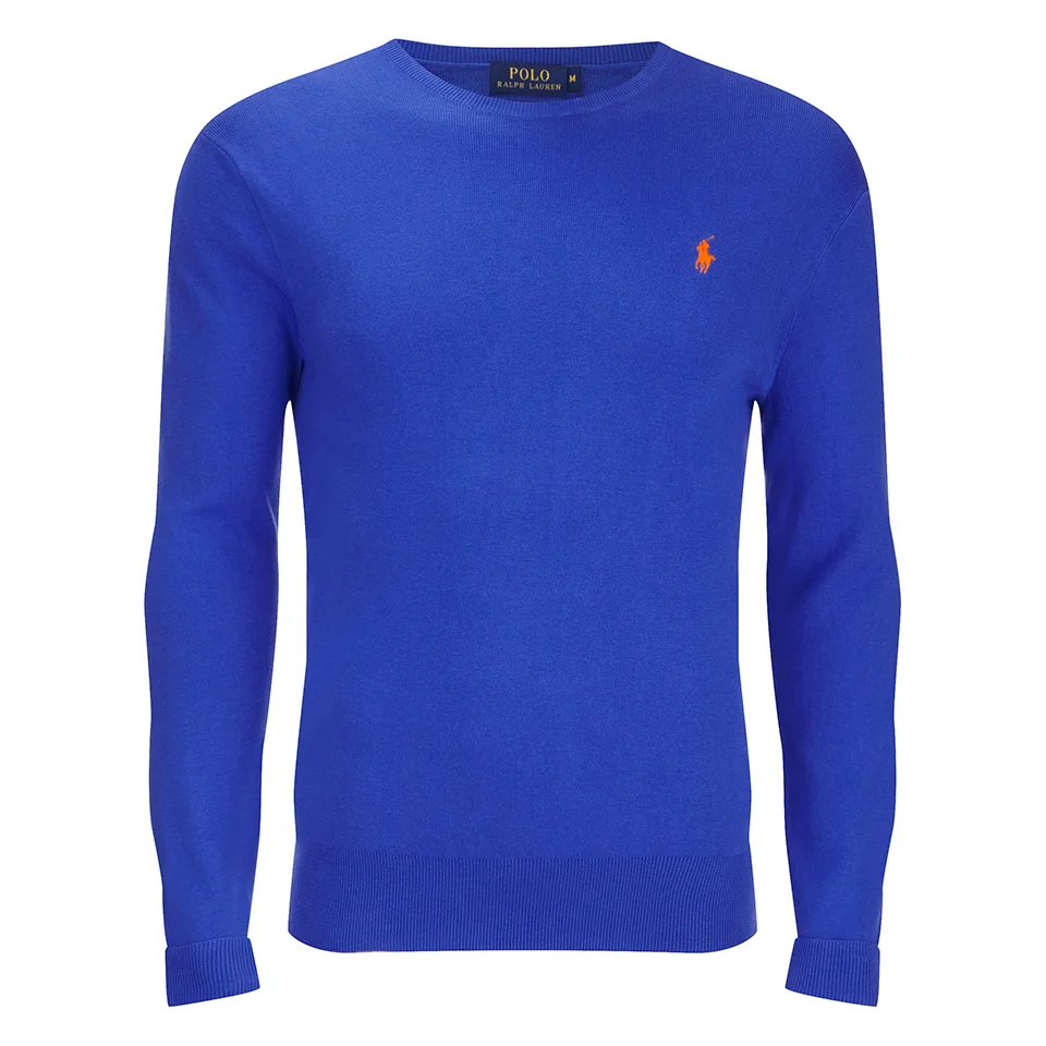 Polo Ralph Lauren Men's Crew Neck Pima Cotton Knitted Jumper - New Periwinkle Image 1