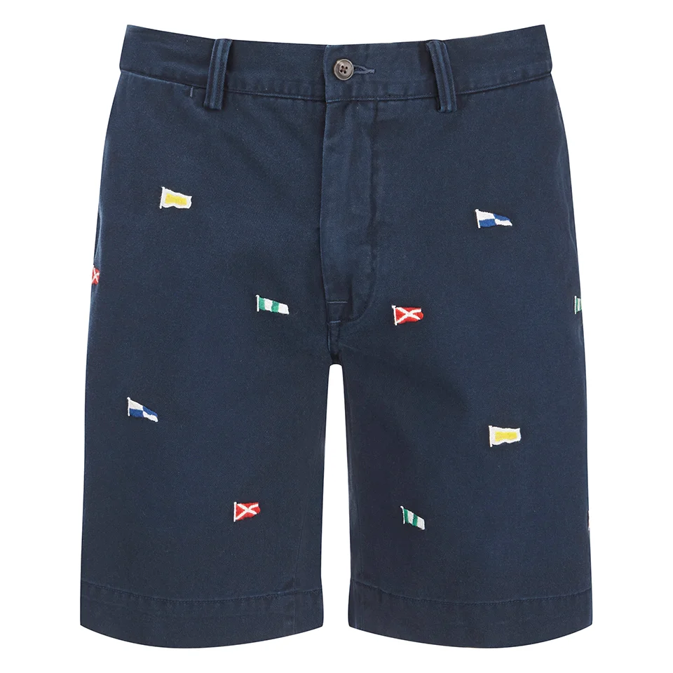 Polo Ralph Lauren Men's Hudson Patterned Slim Shorts - Navy Image 1