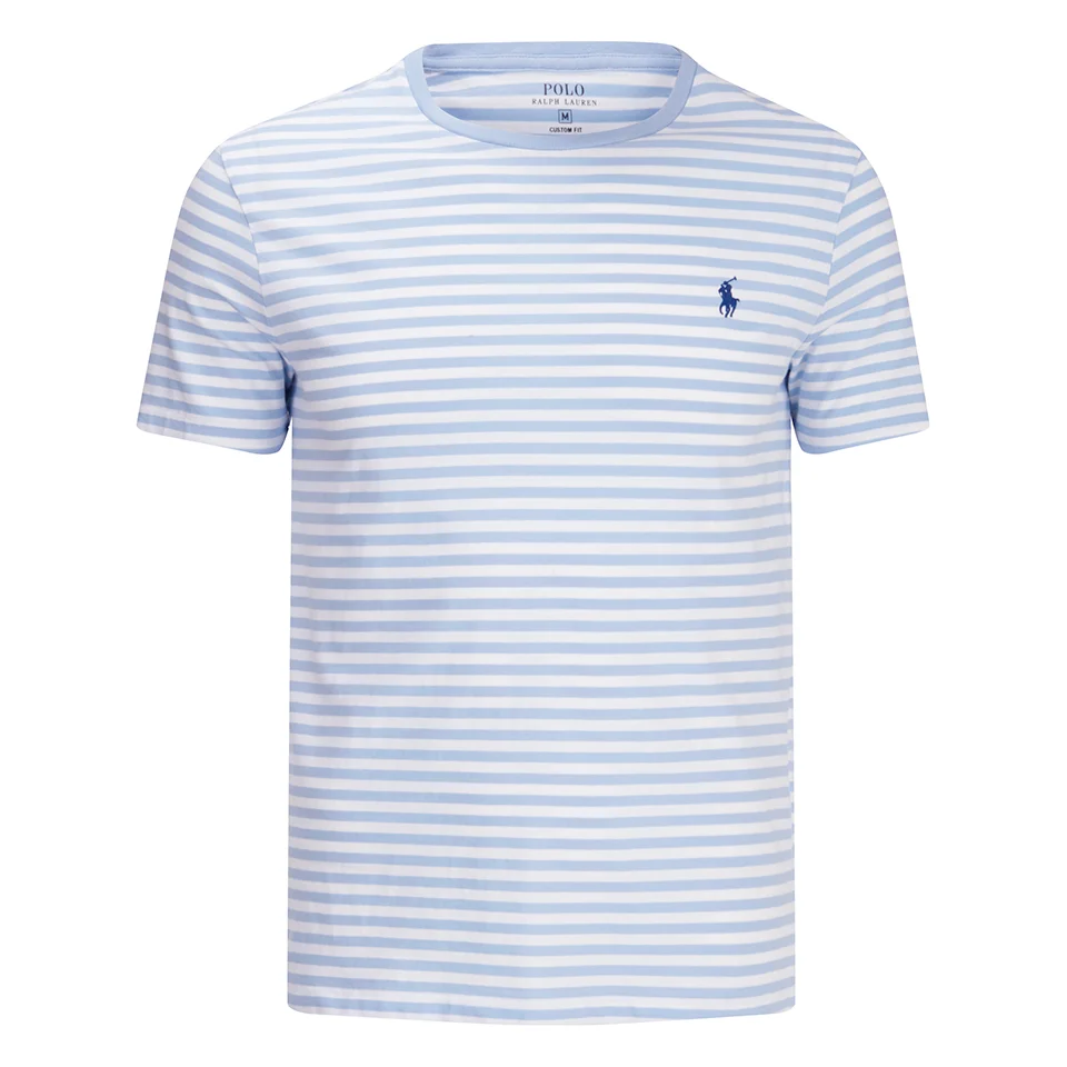 Polo Ralph Lauren Men's Striped Short Sleeve Crew Neck T-Shirt - Blue/White Image 1