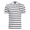 Polo Ralph Lauren Men's Short Sleeve Slim Fit Striped Polo Shirt - White/Black - Image 1