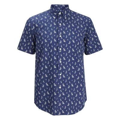 Polo Ralph Lauren Men's Printed Short Sleeve Shirt - Blue
