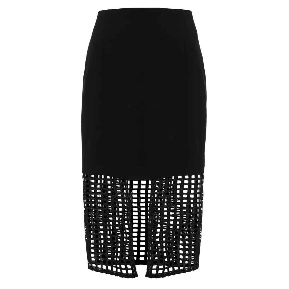 Finders Keepers Women's Stand Still Skirt - Lattice Black Image 1