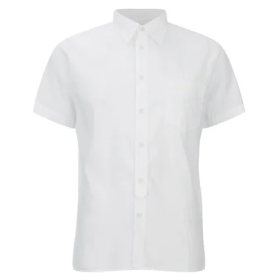 Universal Works Men's Seersucker Short Sleeve Shirt - White