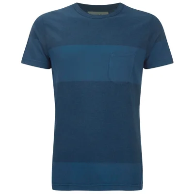 Universal Works Men's Stripe Pocket T-Shirt - Blue