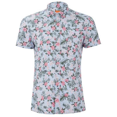 BOSS Orange Men's Ezippoe1 Floral Short Sleeve Shirt - Multi