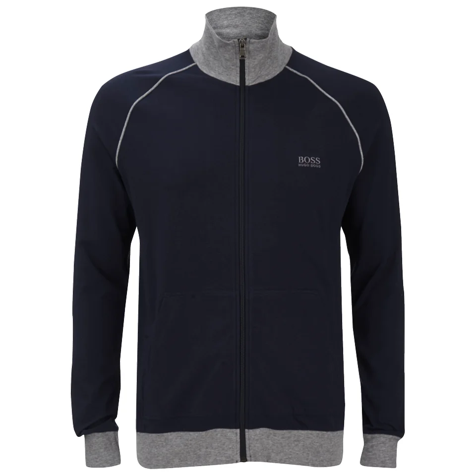 BOSS Hugo Boss Men's Zipped Sweatshirt - Navy Image 1