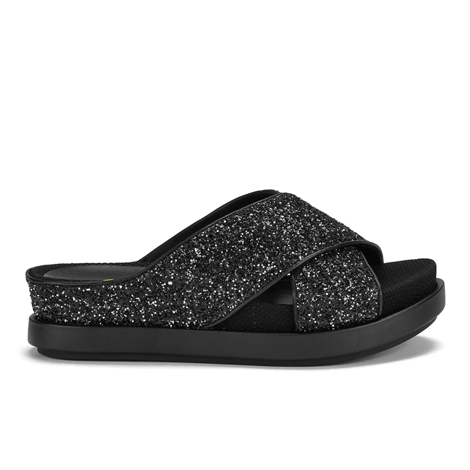 Ash Women's Secret Glitter Slide Sandals - Black/Black/Black Image 1