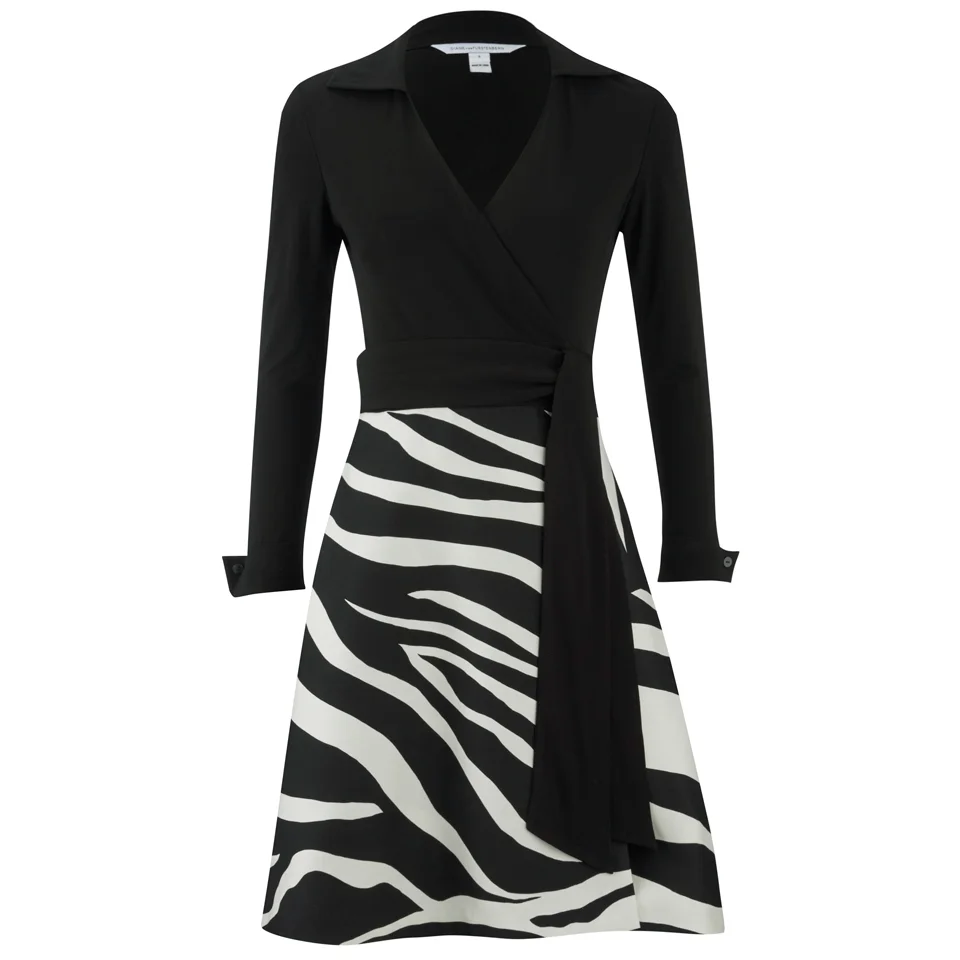 Diane von Furstenberg Women's Amelianna Dress - Black/Zebra Image 1