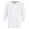 Derek Rose Women's Carla 3/4 Length Sleeve T-Shirt - White - Image 1
