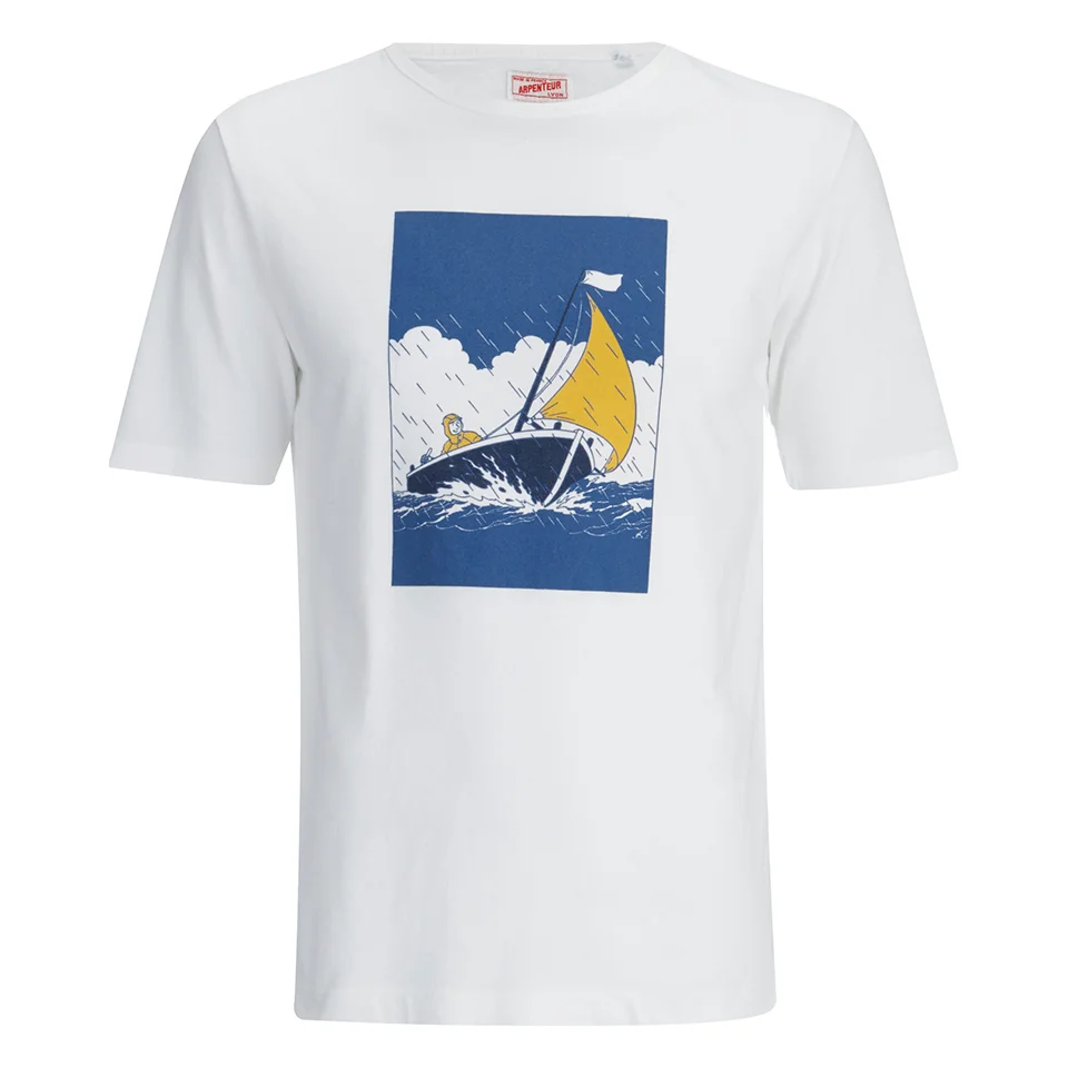 Arpenteur Men's Ligne Claire Sail Print T-Shirt - White Image 1