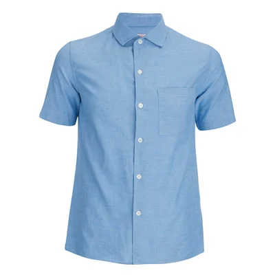 Arpenteur Men's Pyjama Short Sleeve Shirt - Blue Pique
