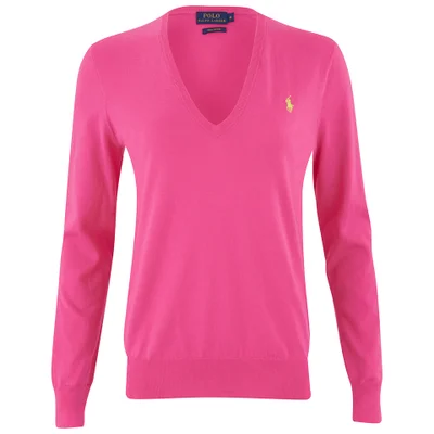 Polo Ralph Lauren Women's V-Neck Jumper - Knockout Pink