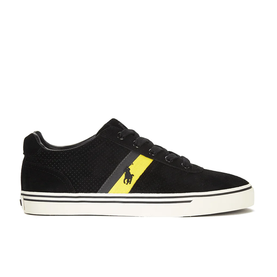 Polo Ralph Lauren Men's Hanford II Perforated Suede Trainers - Black Image 1