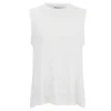 T by Alexander Wang Women's Viscose Jersey High Neck Flared Tank Top - White - Image 1