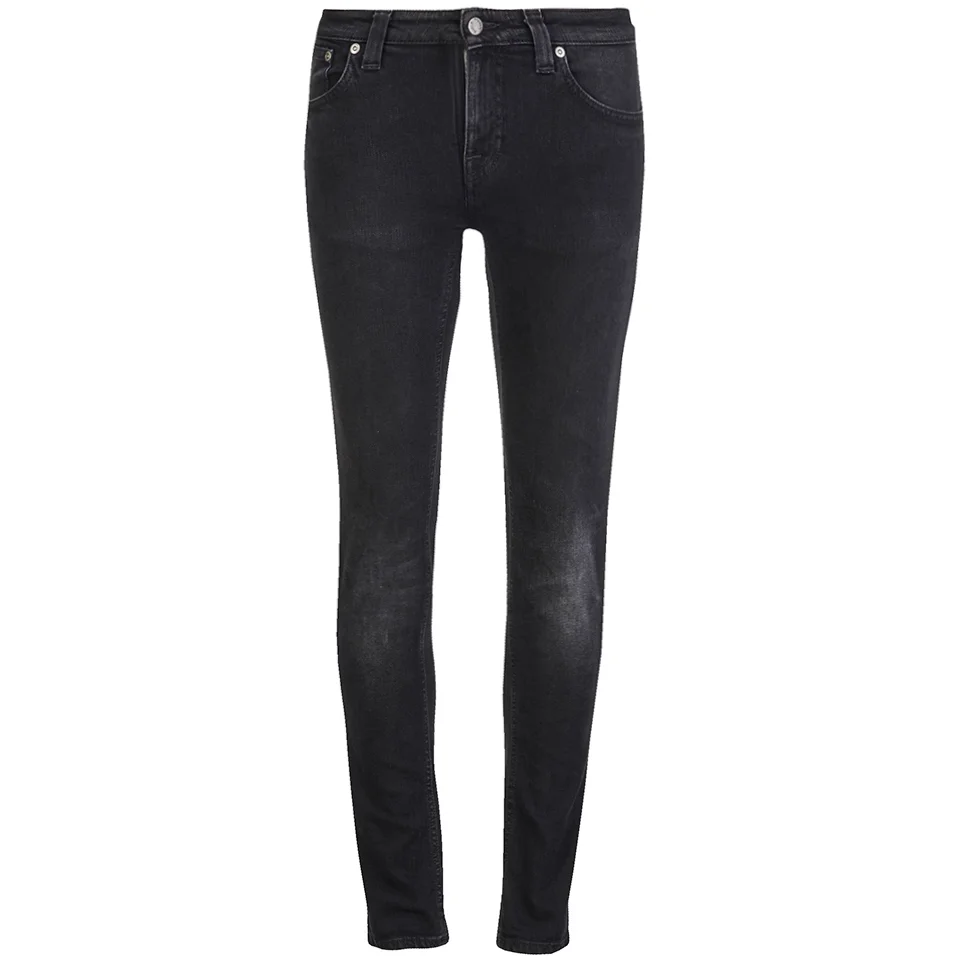 Nudie Jeans Women's Skinny Lin 'Skinny/Curved Waist' Jeans - Used Black Image 1