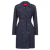 HUGO Women's Mintu Trench Coat - Blue - Image 1