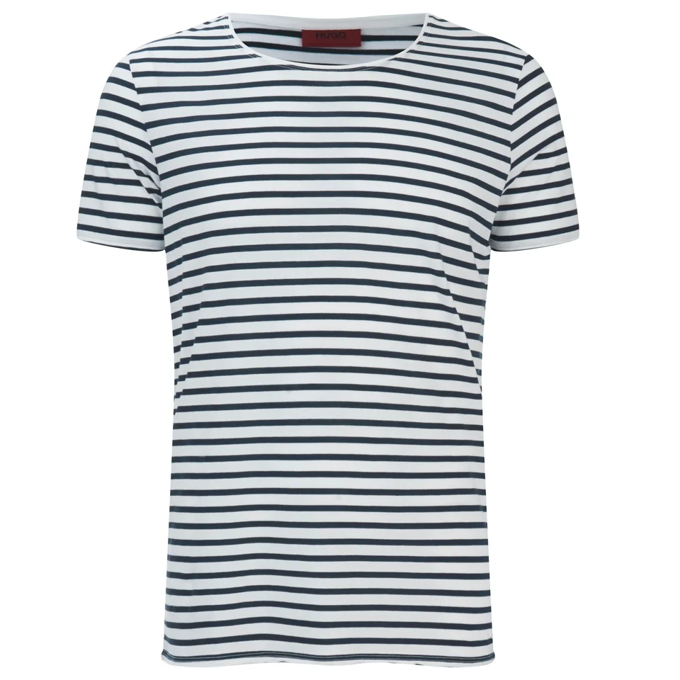 HUGO Men's Dhoenix Striped T-Shirt - White Image 1
