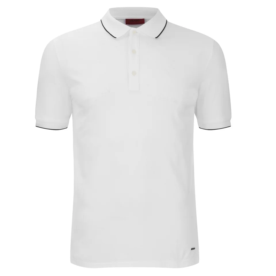 HUGO Men's Delorian Tipped Polo Shirt - White Image 1