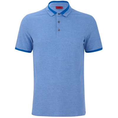 HUGO Men's Denno Collar Detail Polo Shirt - Electric Blue