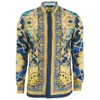Versace Collection Men's Silk Printed Shirt - Blue - Image 1