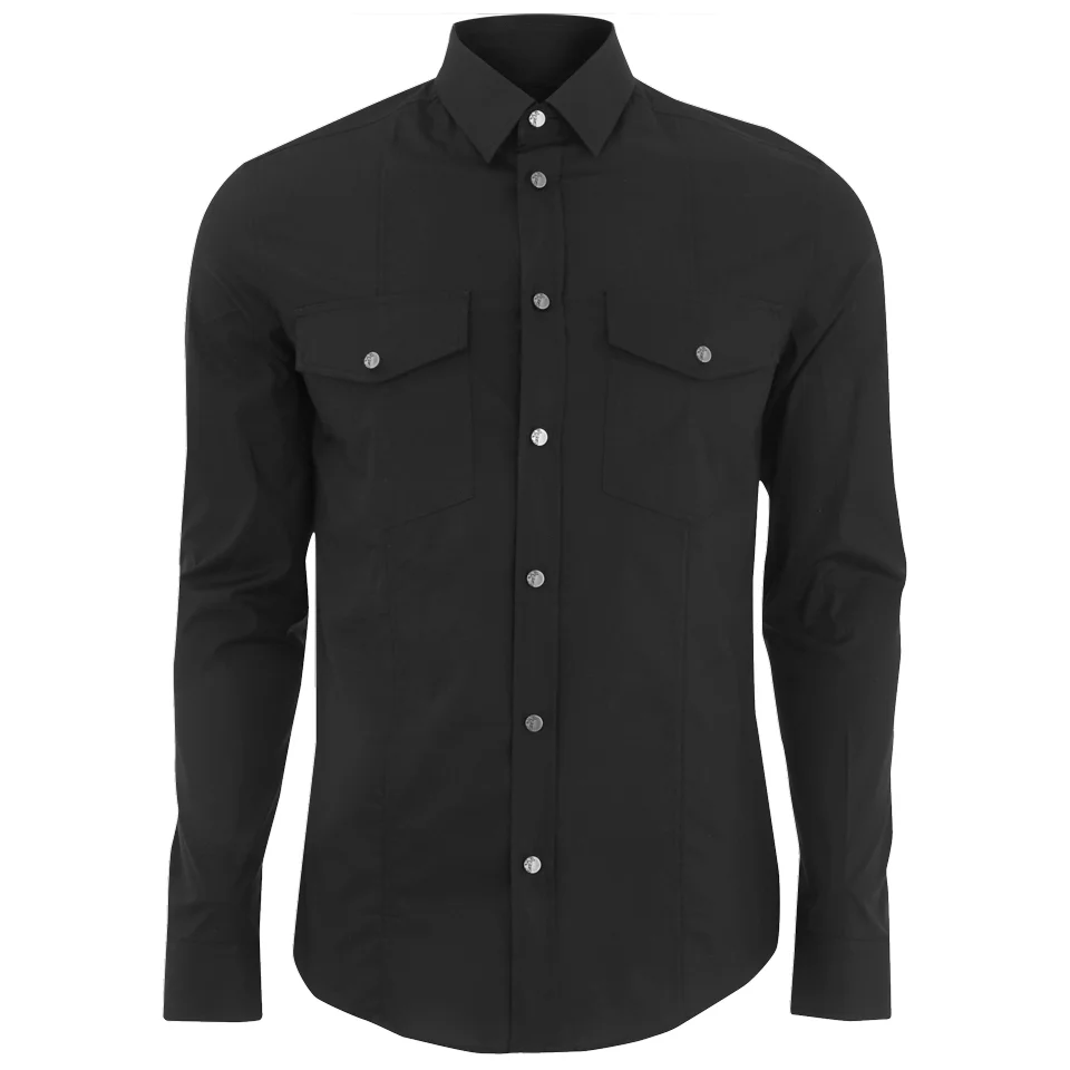 Versace Collection Men's Twin Pocket Shirt - Black Image 1