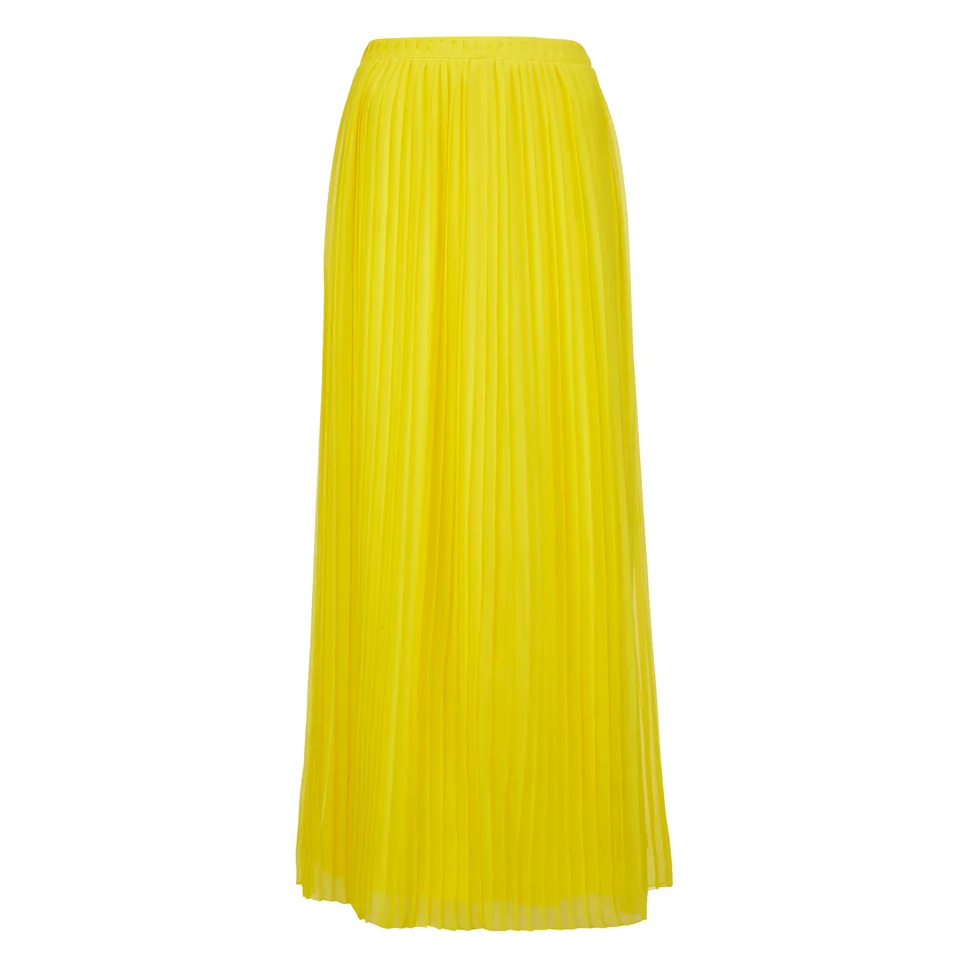 BOSS Orange Women's Beflowy Pleated Maxi Skirt - Yellow Image 1