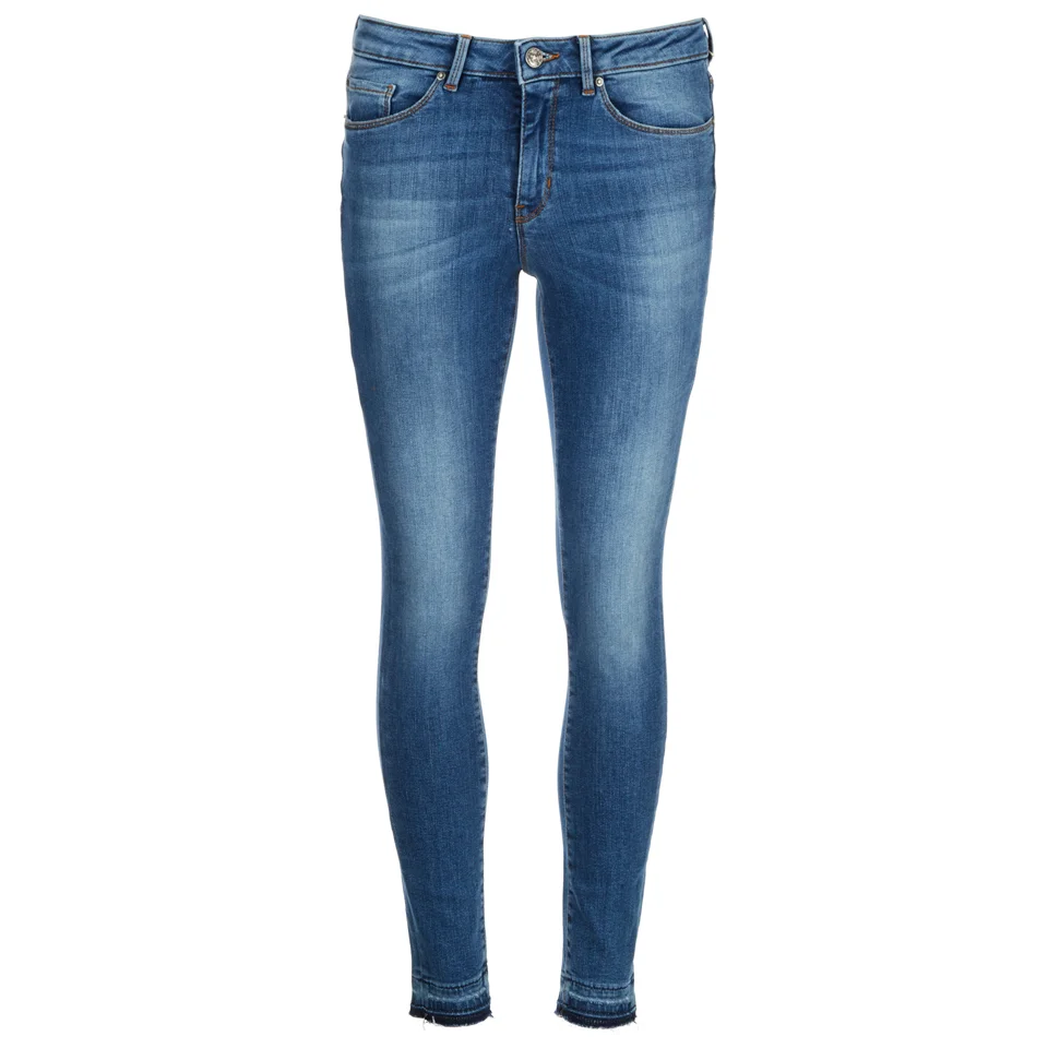 BOSS Orange Women's J10 Florida Frayed Cuff Jeans - Blue Image 1