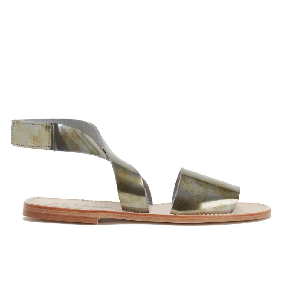 Prism Women's Naxos Ankle Strap Leather Sandals - Rust Metal Image 1