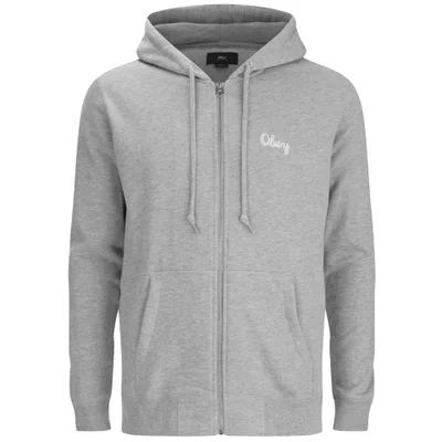 OBEY Clothing Men's Premium Zip Hooded Fleece - Grey