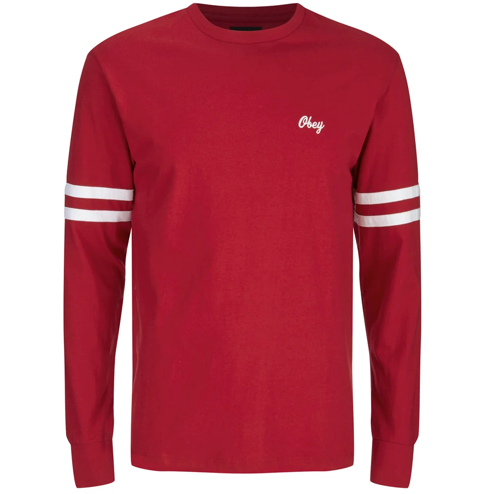 OBEY Clothing Men's Era Long Sleeve T-Shirt - Red Image 1