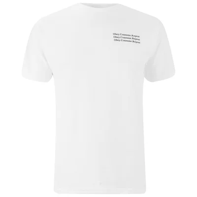 OBEY Clothing Men's Wake Up Basic T-Shirt - White