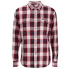 OBEY Clothing Men's Ridley Woven Long Sleeve Shirt - Red Check - Image 1