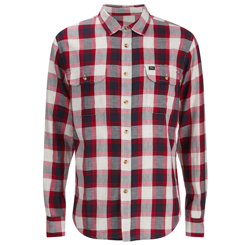 OBEY Clothing Men's Ridley Woven Long Sleeve Shirt - Red Check Image 1