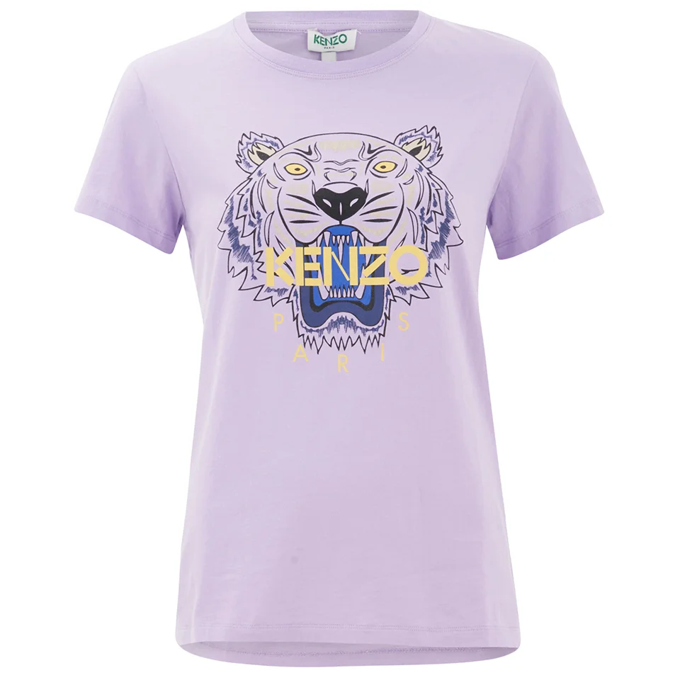 KENZO Women's The Classic Tiger T-Shirt In Light Cotton Jersey - Glycine Image 1