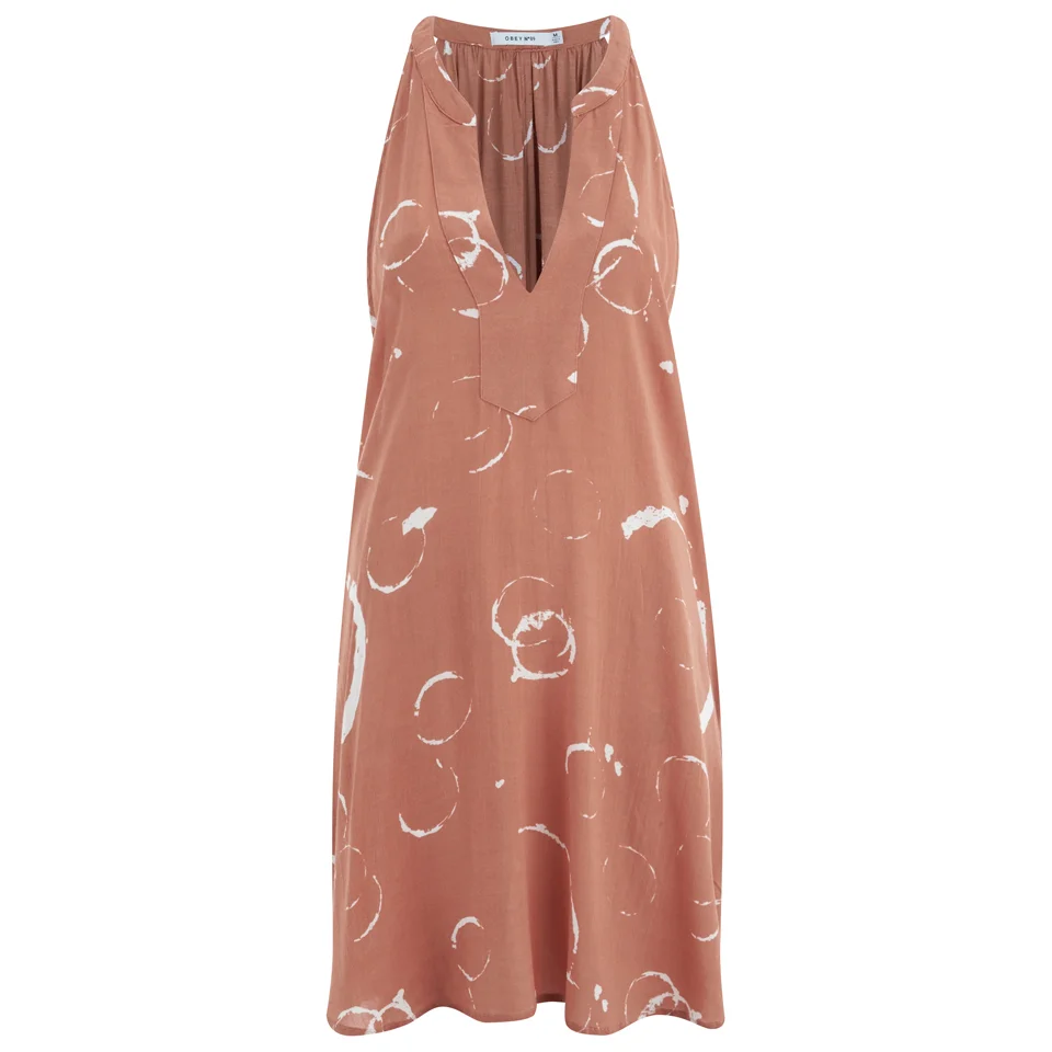 OBEY Clothing Women's Capricorn Dress - Apricot Multi Image 1