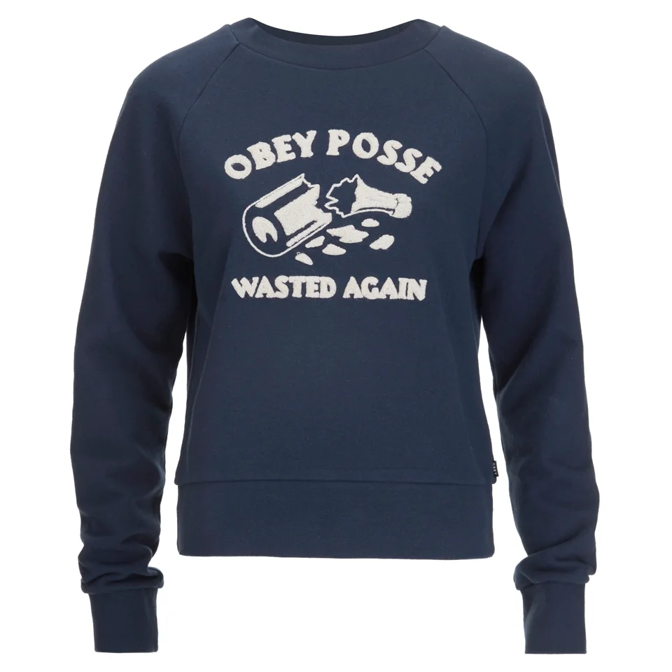 OBEY Clothing Women's Obey Posse Crew Sweatshirt - Navy Image 1