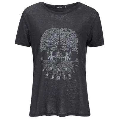 OBEY Clothing Women's Roots Linen T-Shirt - Black
