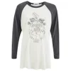 OBEY Clothing Women's Recover The Earther Raglan 3/4 Length T-Shirt - Cream/Graphite - Image 1