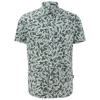 Paul Smith Jeans Men's Classic Fit Short Sleeve Shirt - Green