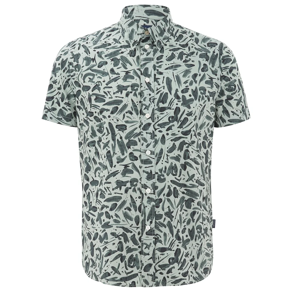 Paul Smith Jeans Men's Classic Fit Short Sleeve Shirt - Green Image 1
