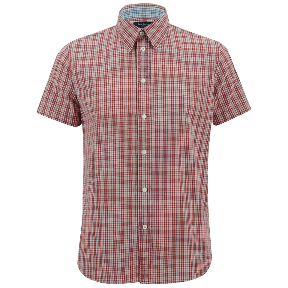 Paul Smith Jeans Men's Classic Fit Check Shirt - Red Image 1