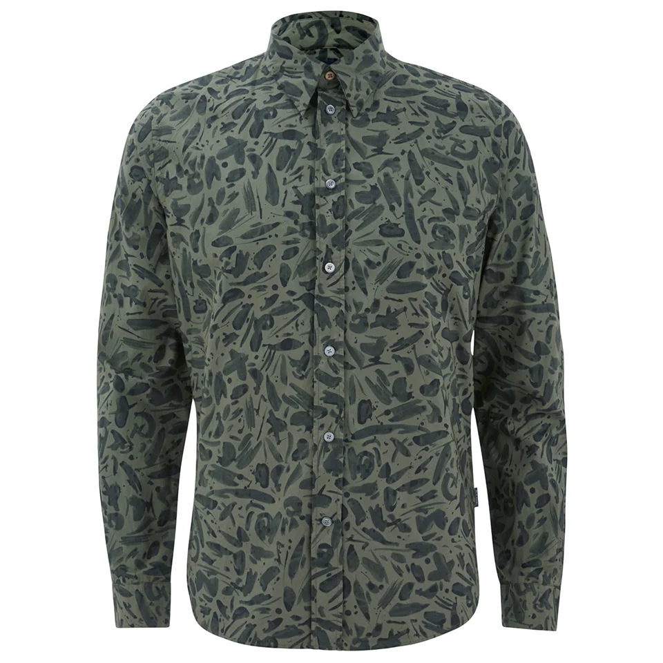 Paul Smith Jeans Men's Classic Fit Long Sleeve Shirt - Green Image 1