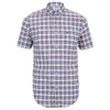 Lacoste Men's Short Sleeve Checked Shirt - Iodine - Image 1