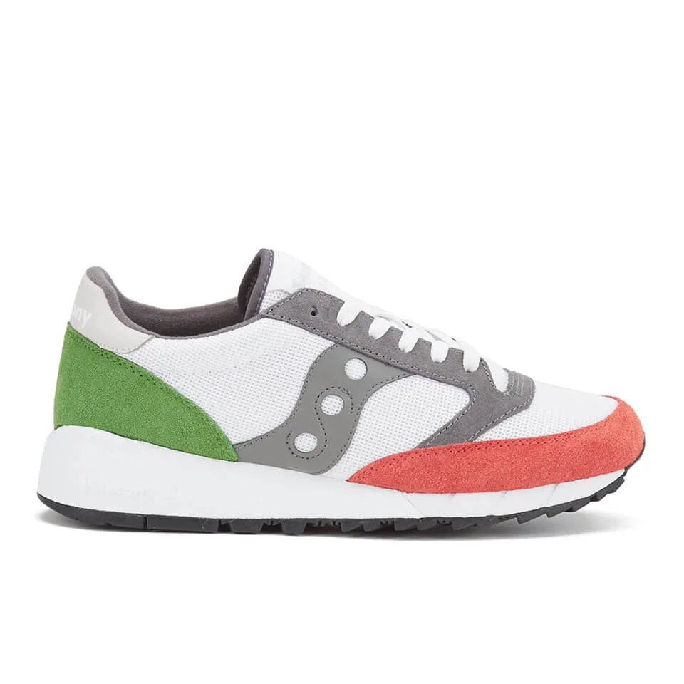 Saucony Men's Jazz 91 Trainers - White/Light Red/Green Image 1