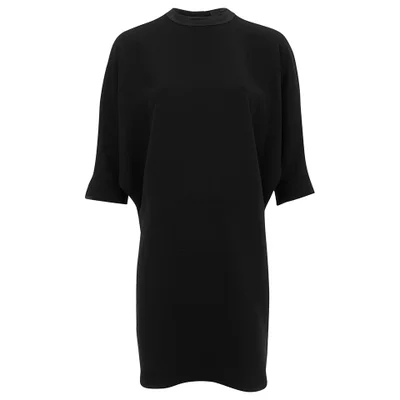 Alexander Wang Women's Shirt Tail Mini Dress with Black Slit Ties - Onyx