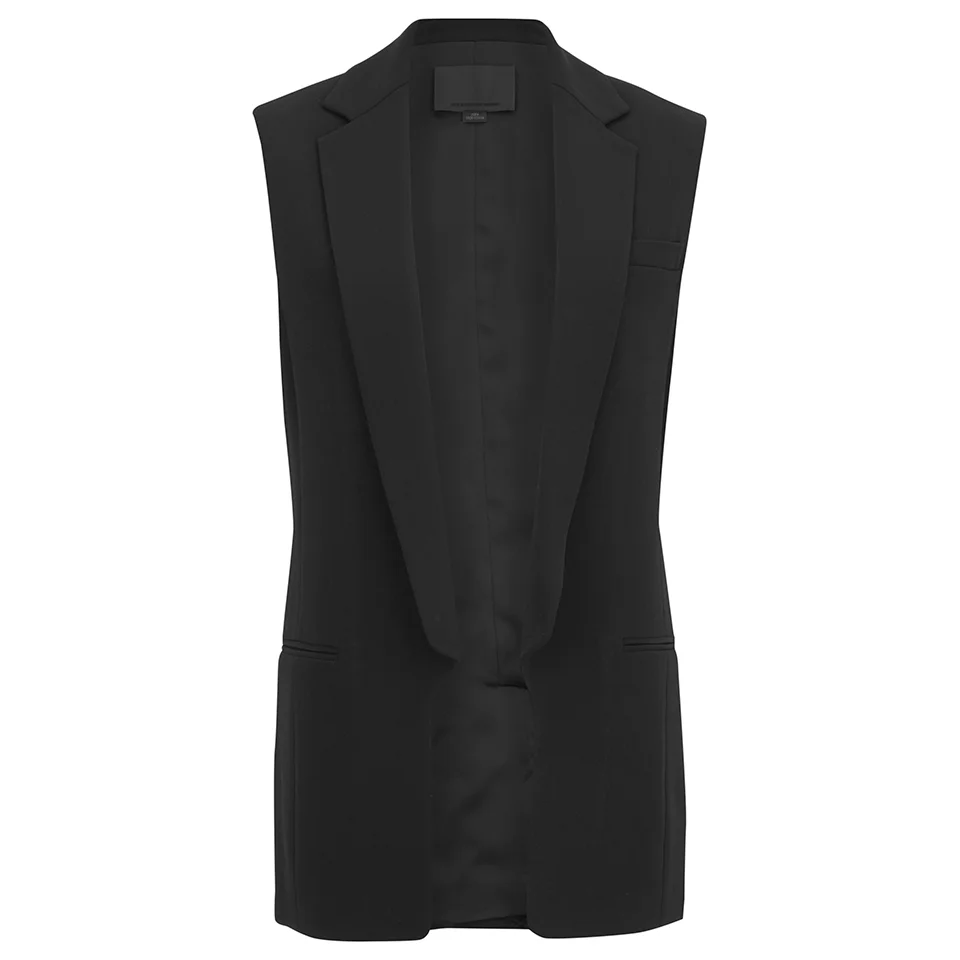 Alexander Wang Women's Straight Fit Vest with Cut Away Front - Onyx Image 1