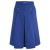 Carven Women's Midi Pleat Skirt - Navy - Image 1