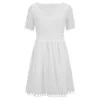 Carven Women's Laser Cut Shift Dress - White - Image 1
