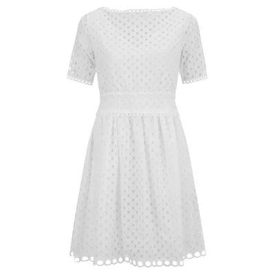 Carven Women's Laser Cut Shift Dress - White
